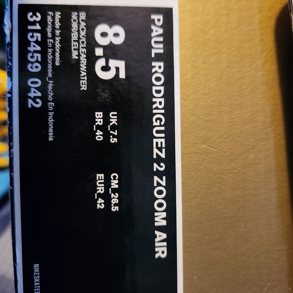 Nike SB Paul Rodriguez 2 Zoom Air Gold Box 8.5 - Picture 9 of 10